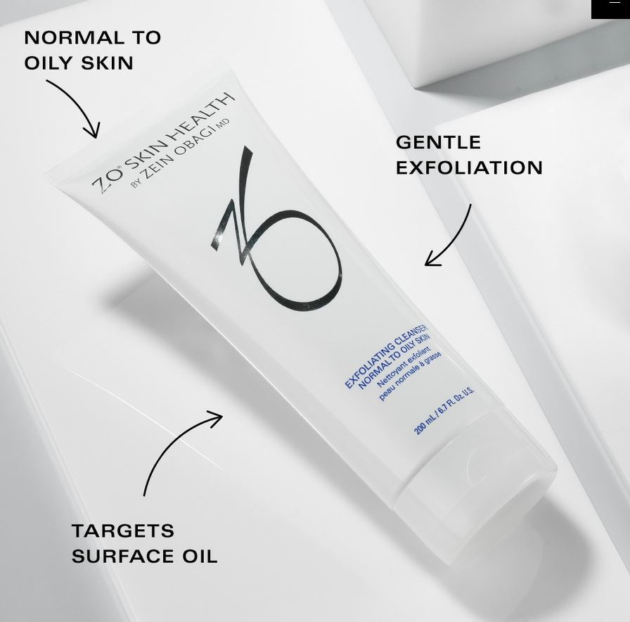 ZO SKIN HEALTH EXFOLIATING CLEANSER NORMAL TO OILY SKIN 200ml - 🚚 FREE SHIPPING