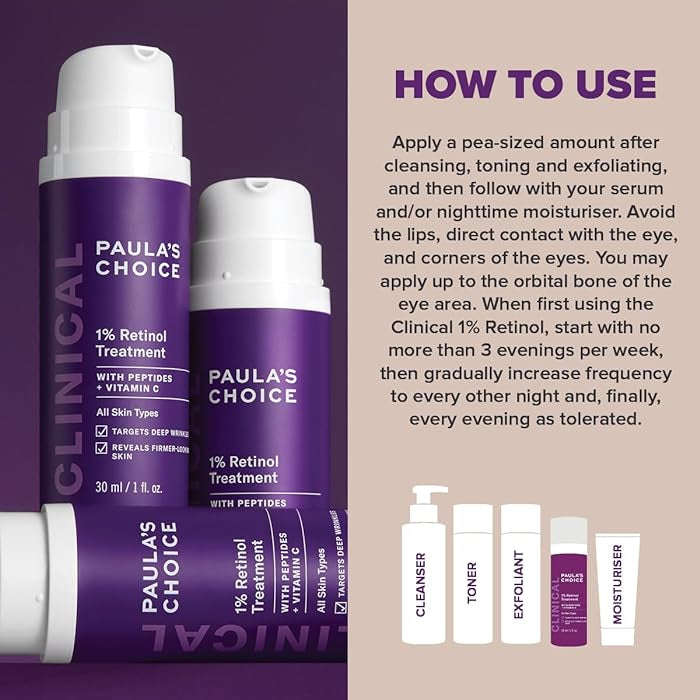 Paula's Choice 1% Retinol Treatment With Peptides + Vitaminc C - All Skin Types - 30 ml - 🚚 FREE SHIPPING