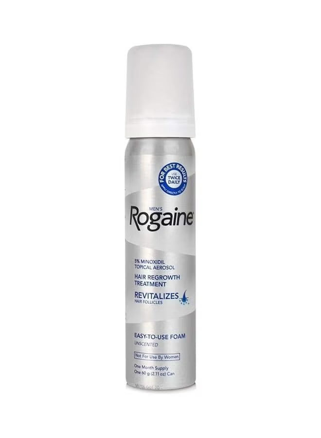 Men's ROGAINE® 5% Minoxidil Unscented Foam 60ml 1 Month Treatment - 🚚 FREE SHIPPING